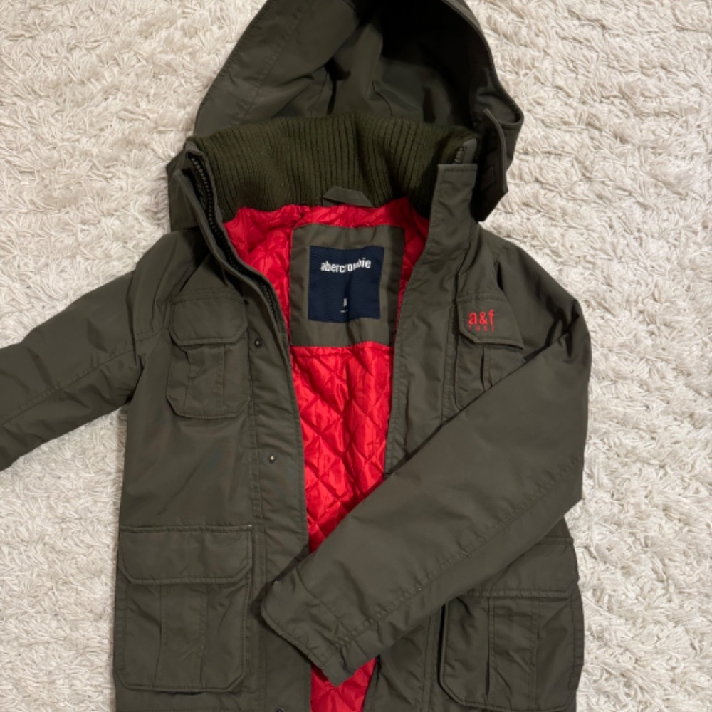 Abercrombie & Fitch Army Jacket w Red Lining